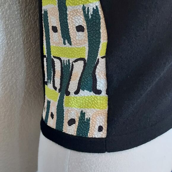 Paul Smith WoolBlack Button Cardigan Sweater w/Yellow Graphic Size S - Picture 6 of 10